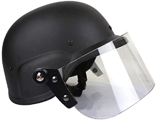 Casque Tactique Airsoft Special Police M88 Casque USMC, Casque De Paintball De Protection Classique CS avec Pare-Soleil Transparent, Suitable for head circumference 57-61CM
