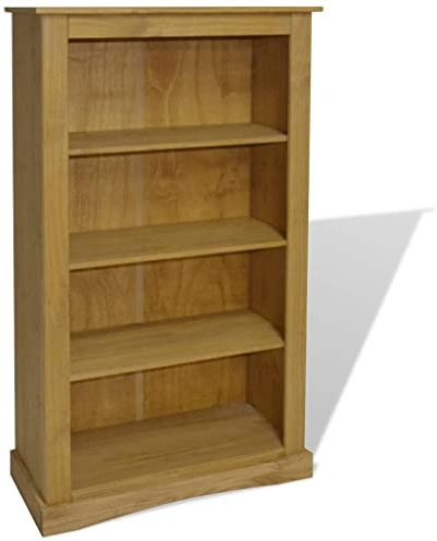 SKM 4-Tier Bookcase Mexican Pine Corona Range 31.9x11.4x59