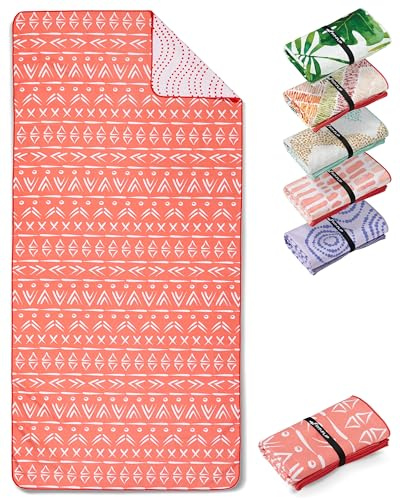 Fit-Flip Telo Mare microfibra – leggero, fine e ad asciugatura rapida – asciugamano microfibra grande – teli antisabbia da spiaggia – 100% riciclato - Tepee 200x90cm