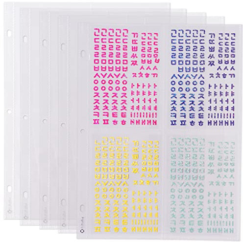 hihaba 4 Taschen (10 x 14 cm), 10 Blatt, kristallklare Taschenhüllen, Fotoalbum-Nachfüllseiten für Kpop Idol-Fotokarten, Baseballkarten, Sammelkarten, passend für 3-Ringbücher