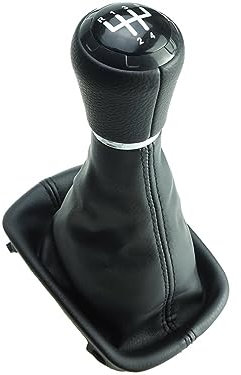 Schaltknauf Schaltsack/Schaltmanschette mit schwarzer Naht, 23 mm Aufnahme kompatibel/Ersatzteil für AUDI A3 8L 1.6 5 Gang BJ 1996-2000