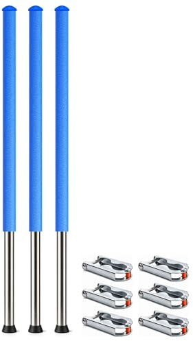 AWM studsmatta säkerhetsnät – stänger 233 cm stolpar nätstolpar nätstänger 244 305 366 400 430 460 cm ersättningsstänger-set (3 x stång-set)