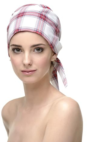 CAREBELL Pañuelo Pirata/Estilo pañoleta/Ideal para Quimioterapia y para alopecia / 3 tonos/ESCOCES 22 / Específico Pacientes con Pérdida de Cabello/Cómodo y transpirable/Tejido de Algodón