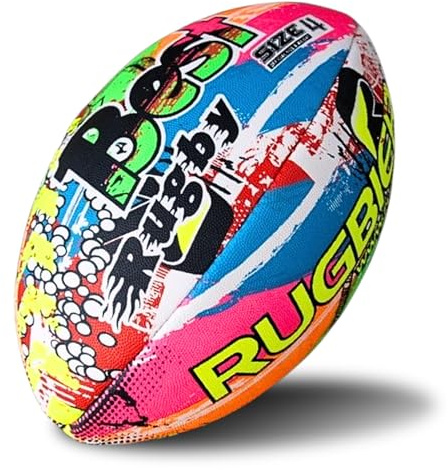 RUGBIER – Pallone da Rugby per Bambini e Bambine T3 – Pallone per Scuola - Iniziazione e Allenamento - Design Esclusivo - Modello Best Rugby