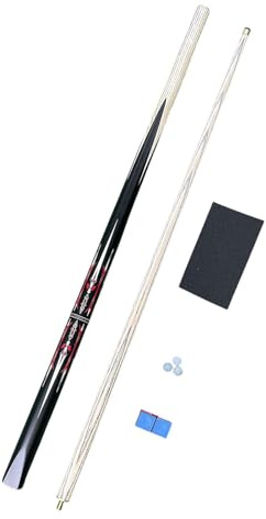 FytStycale Stecca da Biliardo in Legno, Stecca da Biliardo Segmentata 1/2, Misura Standard 57, Stecca da Snooker, Stecca da Biliardo per Principianti.