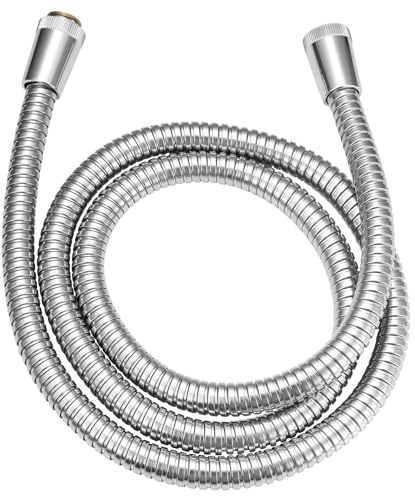 Duschslang 1,8 m, ersättningsslang i rostfritt stål 9,2 mm inre, universell standard G1/2 tum stor borrning anti-knutning och läckagesäkra högtrycksslangar för duschar