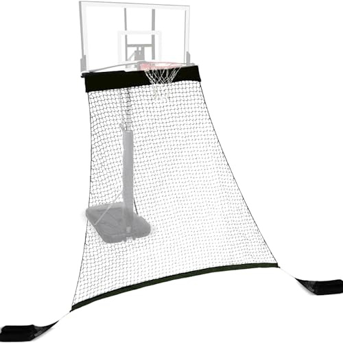 Hathaway, schwarzem Rebounder Basketball-Rückkehrsystem für Schießübungen mit strapazierfähigem, Polyester-Netz, 120 L x 60 W x 108 H
