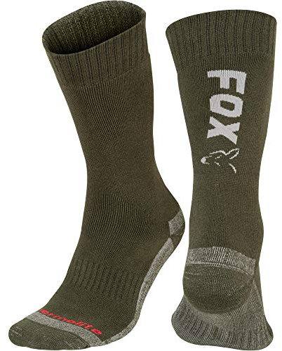 FOX Green/Silver Thermolite Long Sock 10-13 EU 44-47