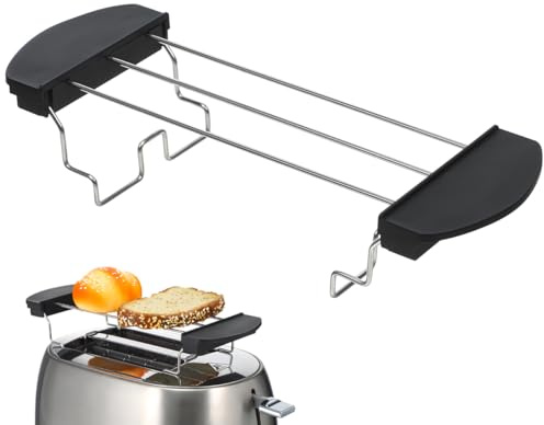 Cabilock Toaster Grill Rack Stainless Steel Toast Rack Kitchen Accessory 10.43X3.58X2.17In Dishwasher Safe Bread Holder for Warming and Grilling