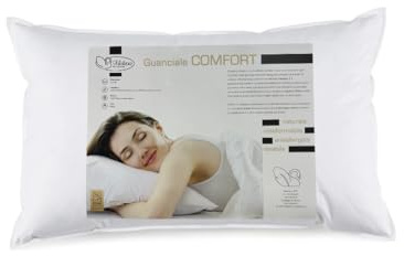 Falconieri Guanciale in piuma d'oca 50 x 80 cm 100% Piumetta D'oca Vergine Etichetta Oro Assopiuma Federa 100% Cotone a tenuta Piuma Con Bordino Perimetrale Prodotto 100% In Italia
