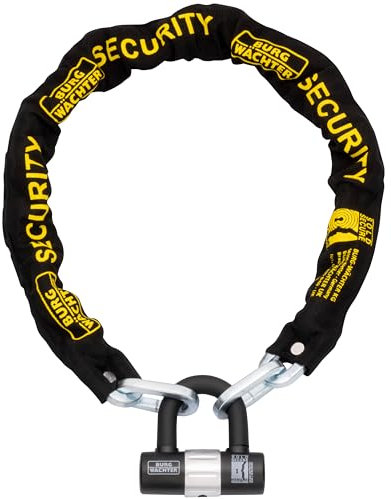 Burg-Wachter Sold Secure Gold Fahrradkette und Schloss, 1,5 m, Schwarz