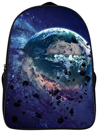 WalfiaA Modische Schultasche Planet Backpacks for School Eisure Rucksack Schulreise Schultasche (40x28x16cm) Coole 3D-Schultasche