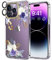 luolnh Compatible with iPhone 14 Pro Case with Flowers,for Girly Women,Shockproof Clear Floral Pattern Hard Back Cover for iPhone 14 Pro 6.1 inch 2022(Purple Hydrangeas)