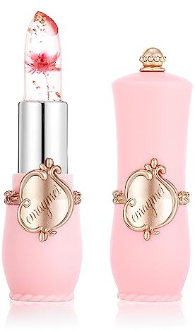 Tinted Lip Balm, Colour Changing Lip Balm Clear Flower Jelly Lipstick Nutritious Moisturizer Balm Natural Lip Protection Lip Repair Gifts For Teenage Girl (Light Pink)