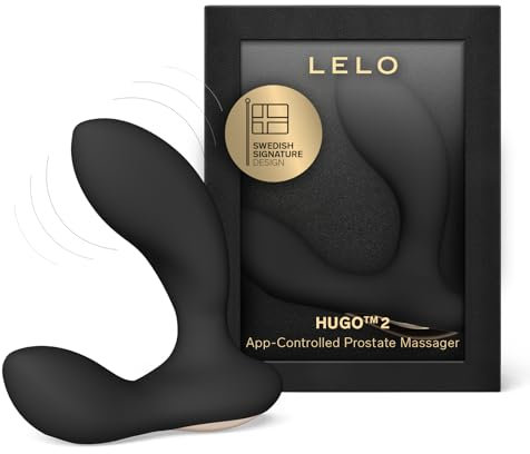 LELO HUGO 2 Massaggiatore Prostatico con App Bluetooth e 10 Modalità di Piacere, Plug Anale da Uomo (Black)