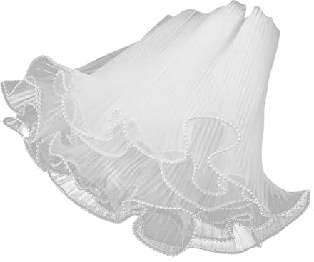 MUYAPAY 4M Papier pour Bouquet de Fleur, Emballage Fleur Maille Froissée Filet Ondulé, Papier Bouquet de Fleur Perle, pour Mariage Fête, Anniversaire, Saint Valentin (Blanc)