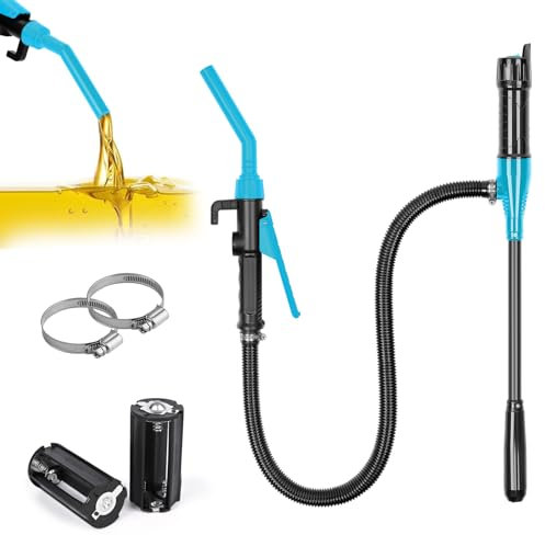 Elektrische Transferpumpe,GuKKK Akku Wasserpumpe Flüssigkeitstransferpumpe,Elektrische Umfüllpumpe Kraftstoff Umfüllpumpe Siphon Pumpe tragbare Automatische Absaugung Pumpe,Pumpe Benzin Gas 2.4 GPM