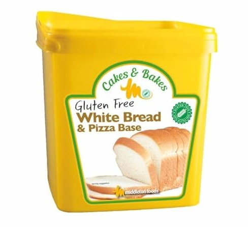 Middleton Foods Gluten Free White Bread & Pizza Mix 3kg – Gluten Free Baking Mix for Bread & Pizza Bases – Catering & Foodservice Bulk Pack