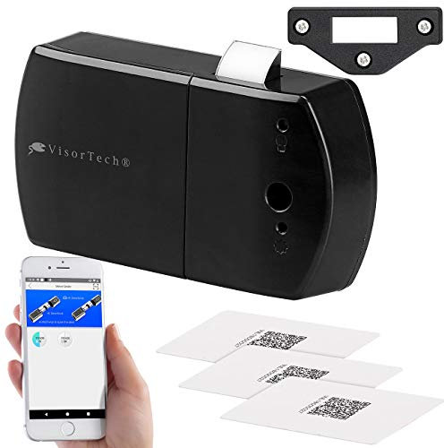 VisorTech Schrankschloss: Schubladen- & Schranktüren-Schloss mit RFID-Schlüssel, Bluetooth, App (Möbelschloss, Schubladenschloss elektrisch, Sicherheitsschloss)