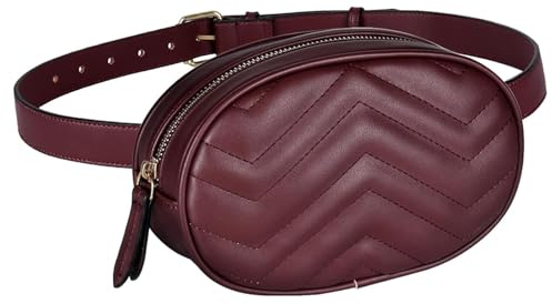 Geestock Riñonera Mujer Piel, Impermeable PU Riñoneras de Moda Ajustable Riñonera Trabajo Deportiva, ara Compras Celebración de Días Festivos