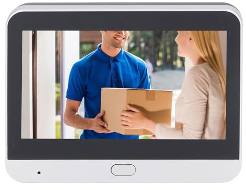 1080P Door Peephole Camera 4.3 inch Smart Visual Intercom Door Peephole with Two Way Call, PIR Body Detection, 5000mah Rechargeable Battery Cloud SD