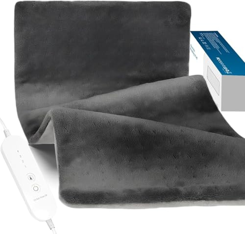 Grande cuscino riscaldante con spegnimento automatico, 12 x 24 pollici, per un rapido sollievo dal dolore sulla schiena, riscaldamento con tecnologia di riscaldamento veloce, regolazione del calore