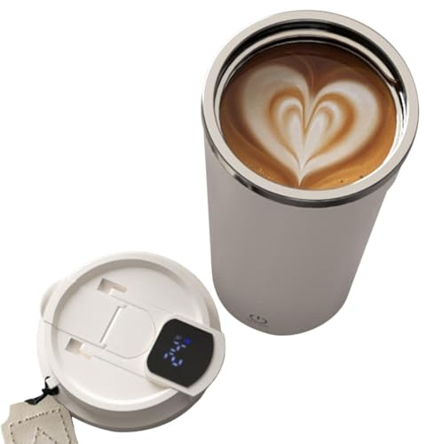 Generico Auto-Agitazione - Bicchiere Elettrico Automatico Da 400 Ml Con Cannuccia, Design Portatile Per Da Caffè Auto-Miscelante | Agitatore Per Bevande Ricaricabile Per Uso In Ufficio A Casa, Prot