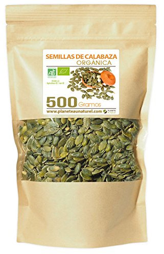 Semillas de Calabaza Orgánicas - 500g - Curcubita pepo - Semillas Enteras, Decorticadas, Sin sal
