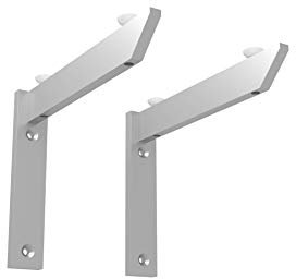 Alusfera Regal Halterung Winkel Regal Winkelträger Metall Regal Halterungen GlasRegal Regalträger Regalwinkel Silber Metall Schwerlastträger 2 Stück System Für Regale - Silber - 180mm