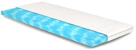 Meisterschlaf Topper in schiuma gel 120 x 160 cm (larghezza x lunghezza), tencel 3D, morbido, altezza 7 cm, OEKOTEX, Gelax RG 50 kg/m³, prodotto in Germania