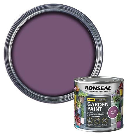 SAVING HUB Garden Paint 250ml - For Outdoor Furniture Wood, Benches, Metal, Brickwork, Terracotta - Exterior Wood Paint Waterproof & Weatherproof Touch Dry In 1 Hour (Purple Berry)