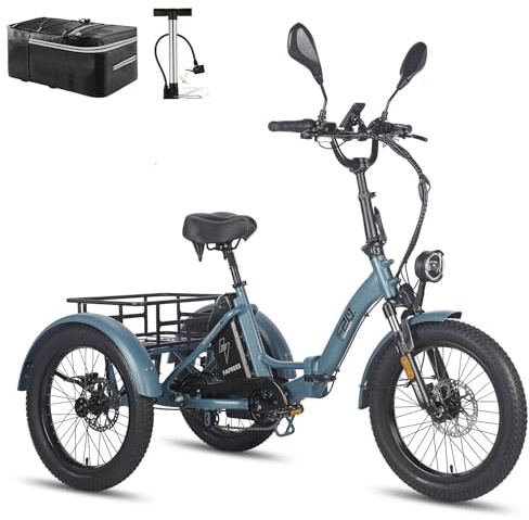 Fafrees F20 Mate E-Bike Dreirad für Erwachsene 48V 21Ah Akku Straßenzulassung [ Offiziell ] Herren E Bike Damen 500W COC, Elektrofahrräder 180KG, E Dreirad Elektro Fahrrad 20 Zoll, Ebike Lastenfahrrad