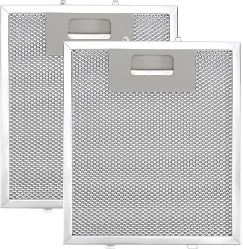 W10915369 Range Hood Filter Replacement, Compatible with Whirlpool,Kitchen Aid, Jenn Air, 3-Layer Aluminum Mesh Grease Filter 8.75X7.5Inch, Huare Aluminum Range Hood Vent Filters, 2Pcs