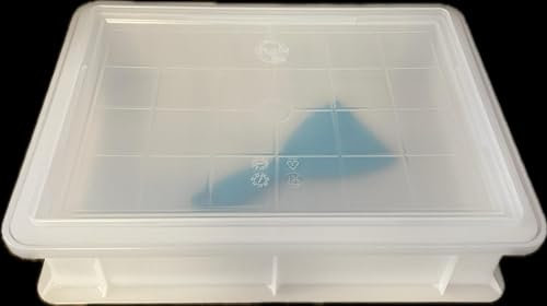 New GENUS DEI X F.LLI Fontana HOTELLERIE | Boîte à Levage Pizza et Pain | Boîte alimentaire pour pâte | Boîte à pâte | Boîte plastique + Couvercle transparent 30 x 40 x 10 cm + cadeau
