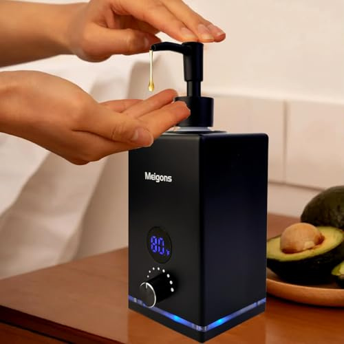 Oil Warmer for Massage, Massage Oil Warmer, Body Oils Heater for Spa, with Two Oil Bottle Dispenser, Adjustable Temperature (Black)