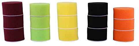 16-Delars Poleringssvamp Set, Rund Form, 50mm Diameter, 5.6cm Höjd, för Billack och Elektrisk Polermaskin