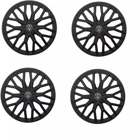 Radkappen 14 Zoll schwarz Radzierblenden 4er-Set - Universal Radblenden - Radblenden für Stahlfelgen - Zierkappen Frost und Waschstraßensichere Felgenabdeckung (14 Zoll)