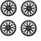 Radkappen 14 Zoll schwarz Radzierblenden 4er-Set - Universal Radblenden - Radblenden für Stahlfelgen - Zierkappen Frost und Waschstraßensichere Felgenabdeckung (14 Zoll)