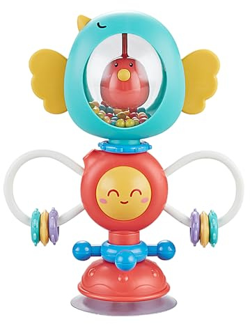 Rassel Thoutes - Giochi esperti di spinwheel Kinder | per seggioloni interattivi con piede di aspirazione per il primo supporto per la formazione automobilistica Sviluppo dello svilu