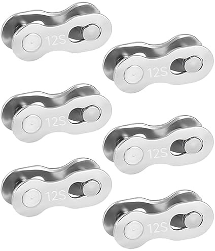 3 Paires (6 Pièces) Attache Rapide Chaîne Vélo 12 Vitesses | Maillon Rapide Compatible Shimano SRAM, Acier Carbone, Montage sans Outil pour VTT Route VAE