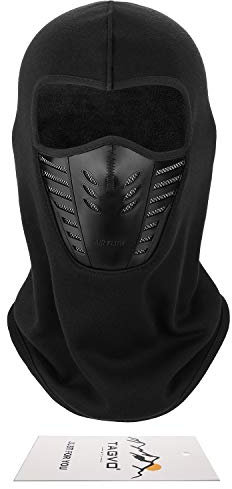 Tagvo Cagoule - Masque Visage Multifonction avec maille filet respirant en silicone Panel nuque en polaire coupe-vent,Casque hiver Chapeau pour adulte Femmes hommes Taille universelle Sports Balaclava