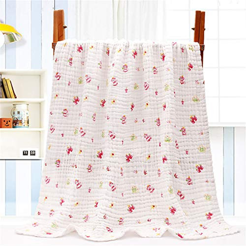 Musselin Babybadetuch, Morbuy Niedlich Weich und Gemütlich Neugeboren 100% Baumwolle 6 Schichten Muslin Absorbent Baby Badetuch Babydecke (110x110cm,AFFE)