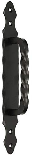 KOTARBAU® Türgriff 290 mm Schmiedeeisen Türklinke Handgriff Torgriff Stahltürzug Haltegriff Griff Türbeschlag Torbeschlag Schiebtür (Schwarz)