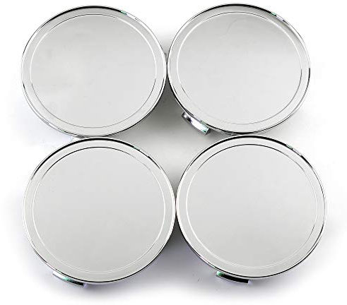 RhinoTuning 4 Stück Radnabenkappen für Nabendecke OD 75 mm ID 69.52 mm, silbrig Radnabenabdeckung Geeignet für Beetle 1998-2010/BEETLE Cabrio,610C 6010K74 2204000125 Felgendeckel