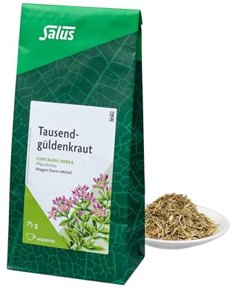 Salus - Tausendgüldenkraut Tee - 1x 75 g Beutel - lose - Arzneitee - Centaurii herba - pflanzliches Magen-Darm-Mittel - bio