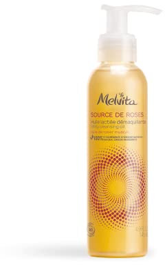 Melvita, Source of Roses Reinigungsöl, sanft, angereichert mit Rosenextrakten, frischer und strahlender Teint, vegane Formel 99% natürlichen Ursprungs, 145 ml