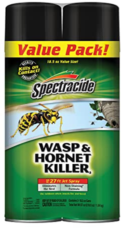 Spectracide Insects, Wasp & Hornet Killer, 18.5 Ounces, Twin Pack