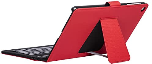 Silver HT - Funda con Teclado Bluetooth para Tablet Samsung Galaxy Tab A8 2022 10.5 Roja