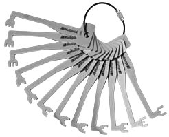 Multipick Sperrhakensatz “K” [12 Stück] Buntbartschlüssel universal - Bartschlüssel - Universal Schlüssel - Tür Öffnungs Werkzeug Set - Aussperrschutz - Dietrich Set