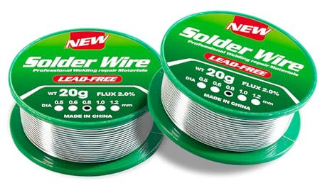40g Lötzinn 0,8mm Bleifreies Lot mit Kolophonium Kern(Sn99,3 Cu0,7) Soldering Wire Lötzinn mit Flussmittel Lötdraht Elektronik Lötdraht, für Reparatur Elektronischen Lötkomponenten DIY Produkten